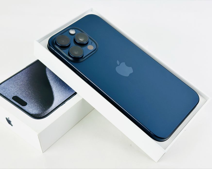 iPhone 15 Pro Max 256GB Blue Titanium USA! 92% Батерия! Гаранция!