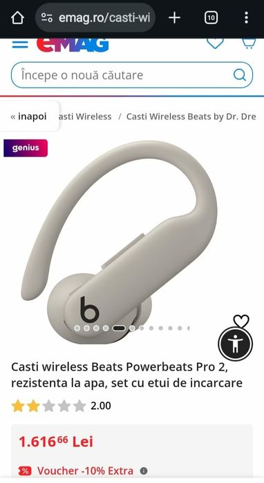 Căşti wireless Beats Powerbeats Pro2