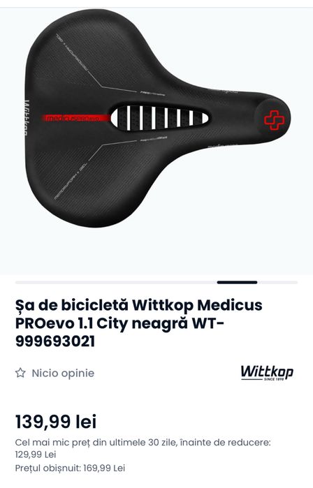 Sa bicicleta Wittkop Medicus cu spuma memorie, confortabila