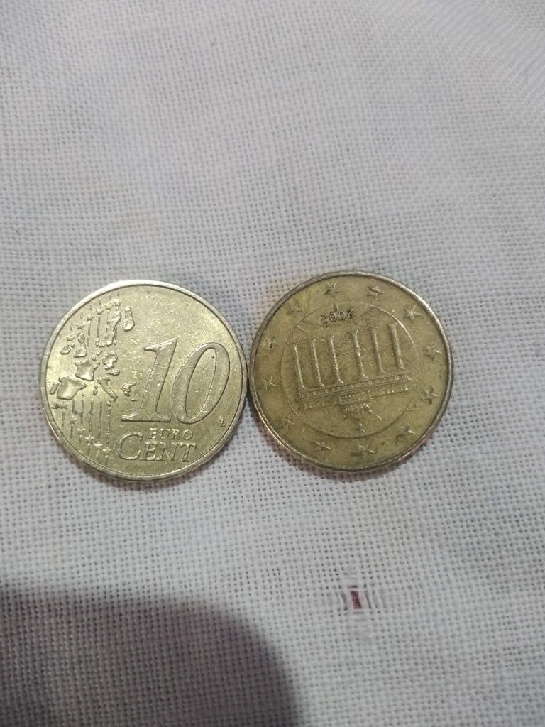 Doua monezi 10 euro centi