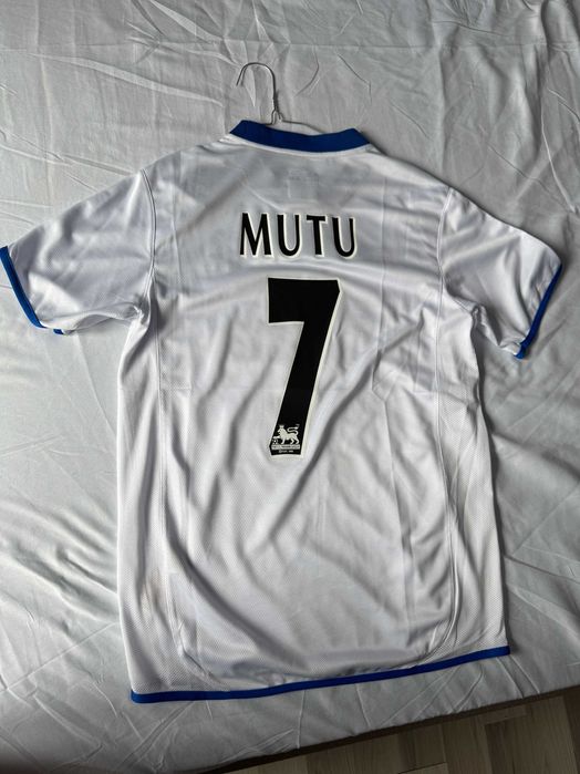 Tricou Mutu Chelsea away alb fotbal