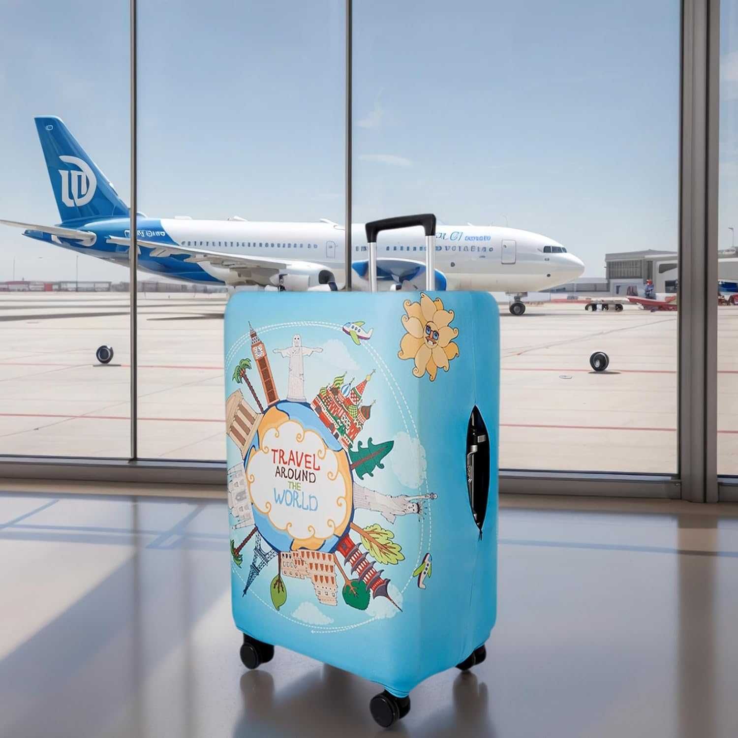 Чехол для чемодана Travel Luggage Cover на чемодан размера L (25-28)!