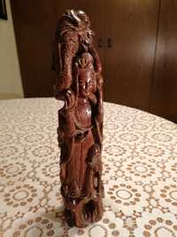 Оригинална дървена статуетка на богиня от индийската митология