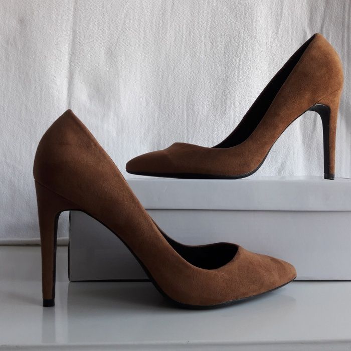 Pantofi eleganti, model stiletto, culoare coniac, nr.39