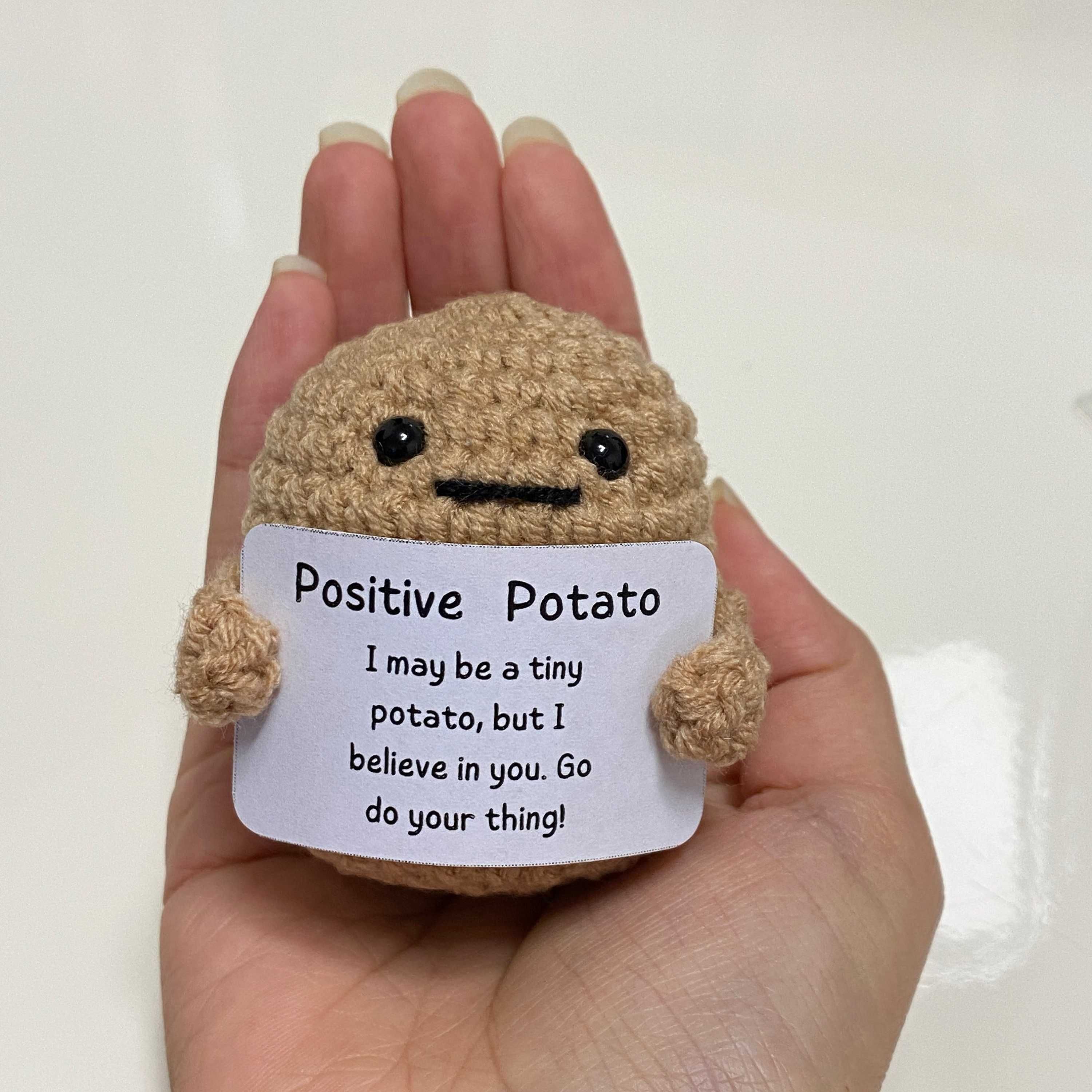 Мини плюшена кукла Potato Hug Pocket - забавна с позитивно послание