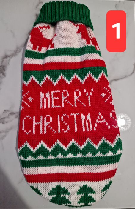 Коледни дрешки за кученца и котки от XS до L; пуловер за куче и коте