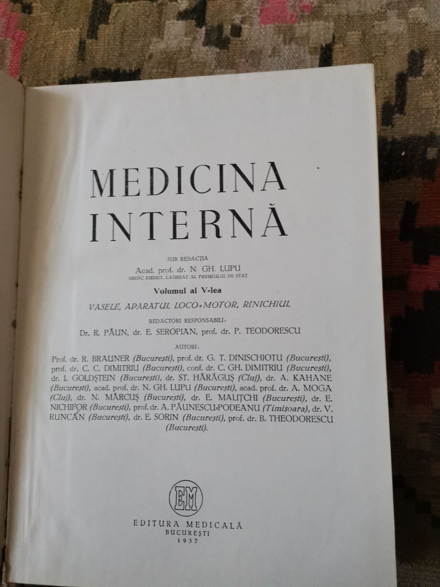 Medicina interna 7 volume editia an 1957 RARITATE SERIA INTEGRALA