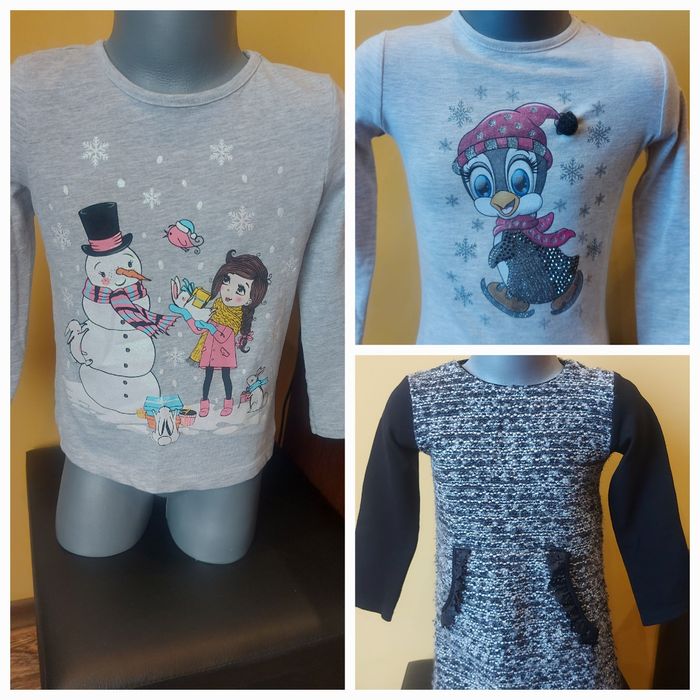 Детска рокля Chicco 4г и сладки блузки 4-5г