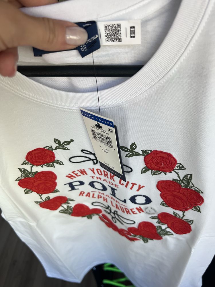 Tricou dama Ralph Lauren brodat L