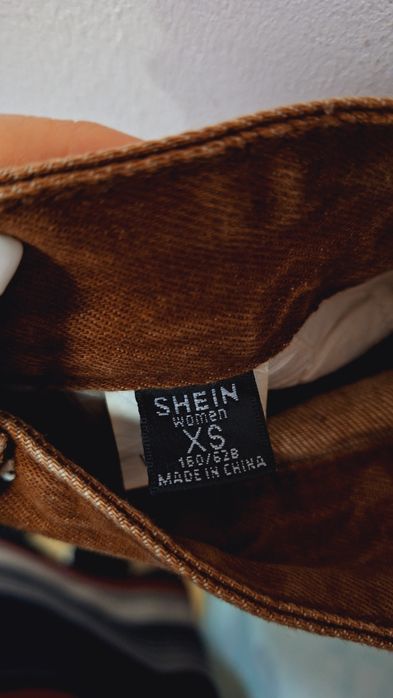 Shein brown jeans with hearts