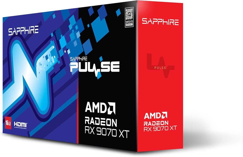 Placa video Sapphire Radeon PULSE RX9070XT GAMING 16GB GDDR6 HDMI 2x