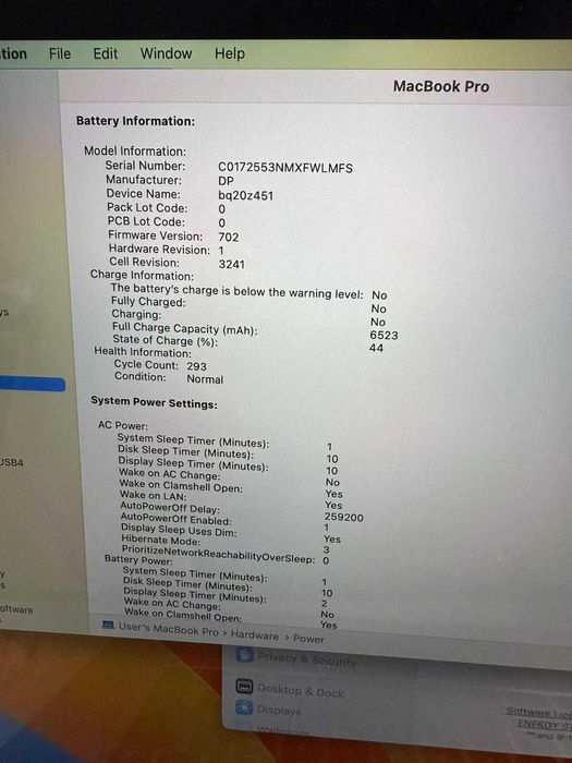 Macbook Pro Retina 15'' A1398 16GB RAM 256GB SSD