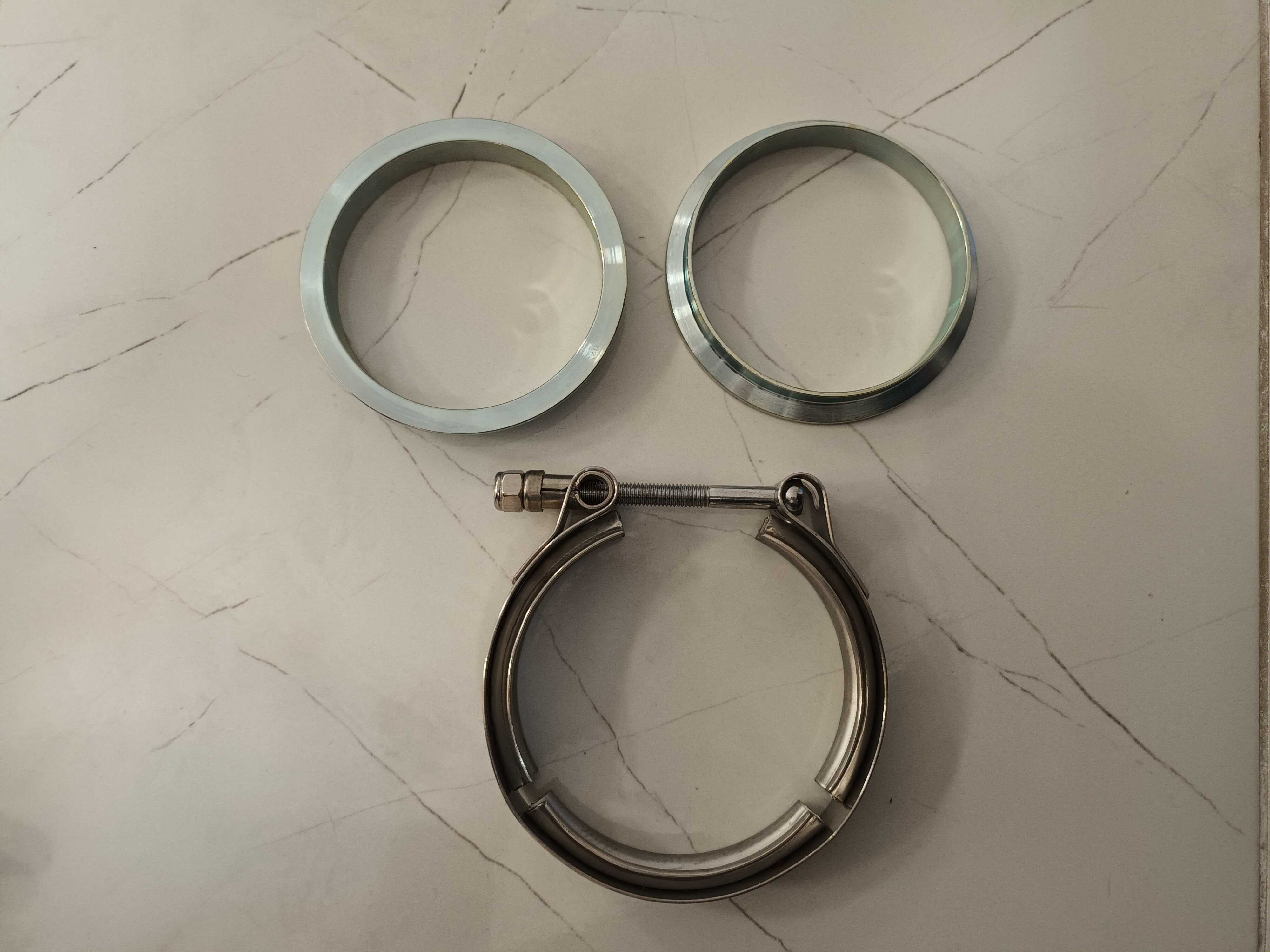 V-band,Vband,В банд скоба с фланци 55мм, 63мм, 76мм, 89мм,за турбо,ген