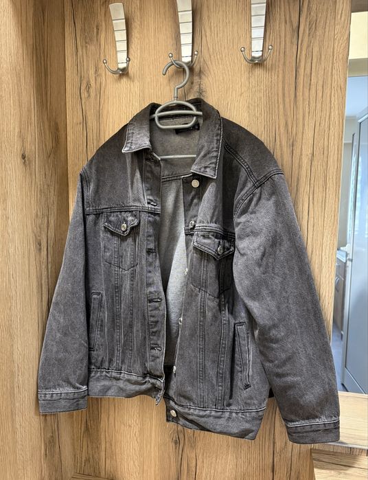 Черно дънково яке Missguided