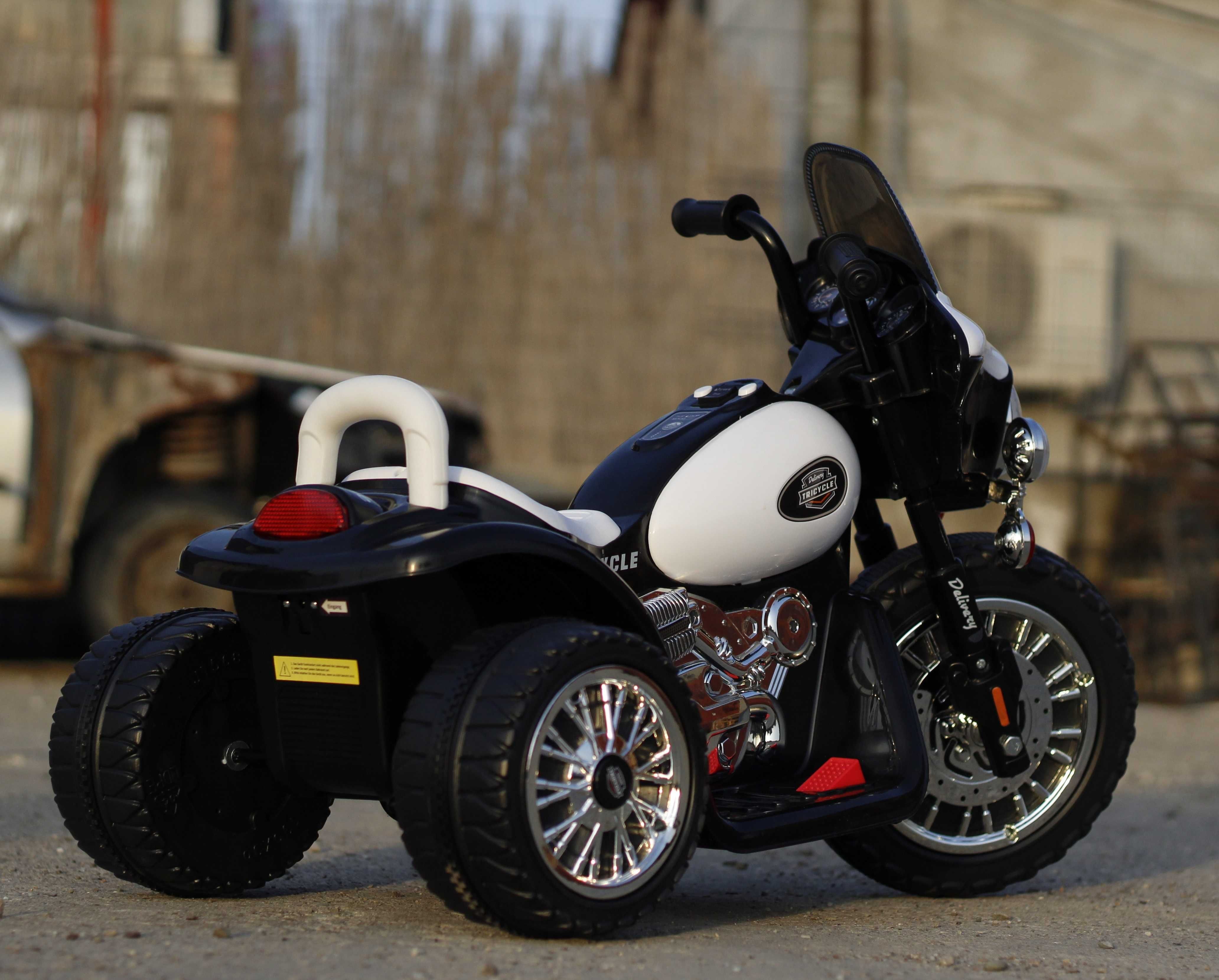 Mini Motocicleta electrica de politie BJT568 35W 6V cu 3 roti #Police