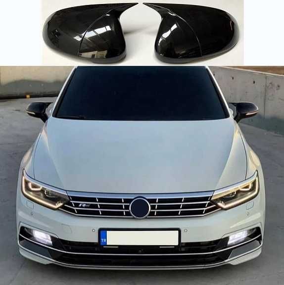 Capace Oglinzi M Style Tip Batman Volkswagen VW Passat B8 Negru Lucios