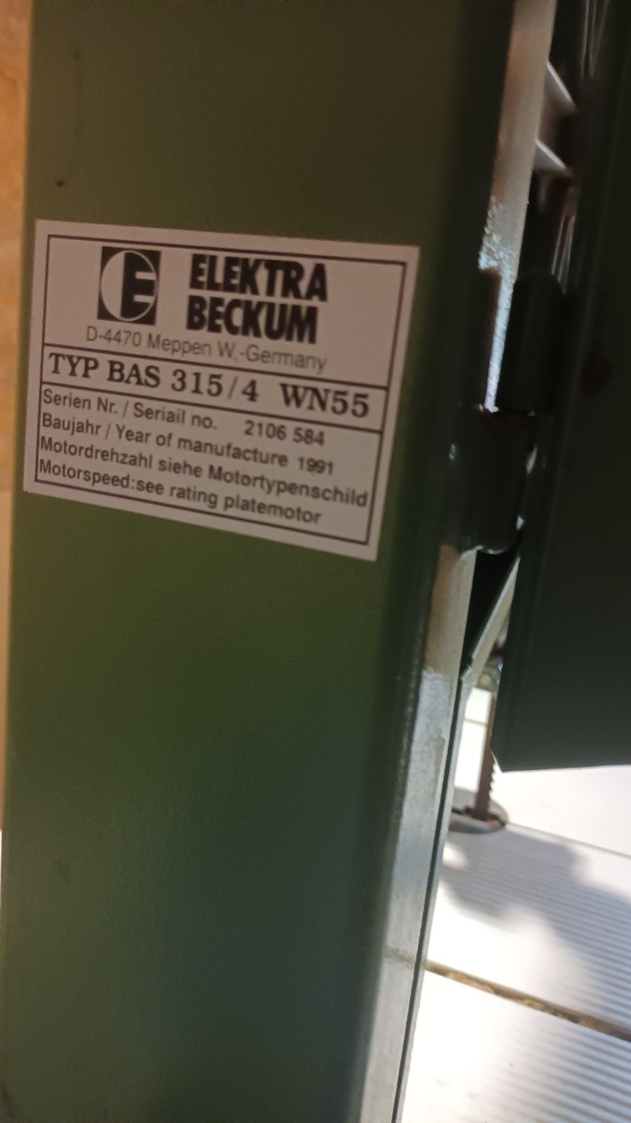 Банциг Elektra Beckum BAS 315 4 WN 55