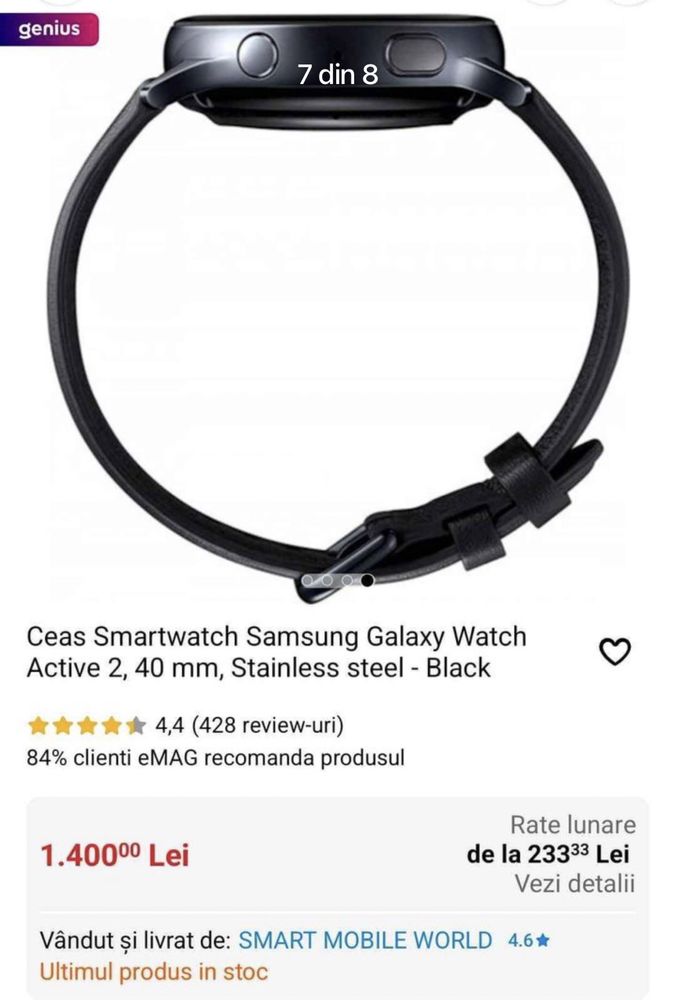 Smartwatch Samsung Active 2