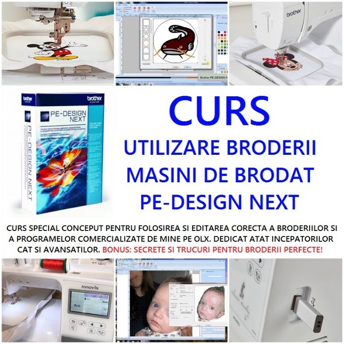 CURS broderie masini BROTHER 2023 (inclus PE-DESIGN NEXT + DIPLOMA)