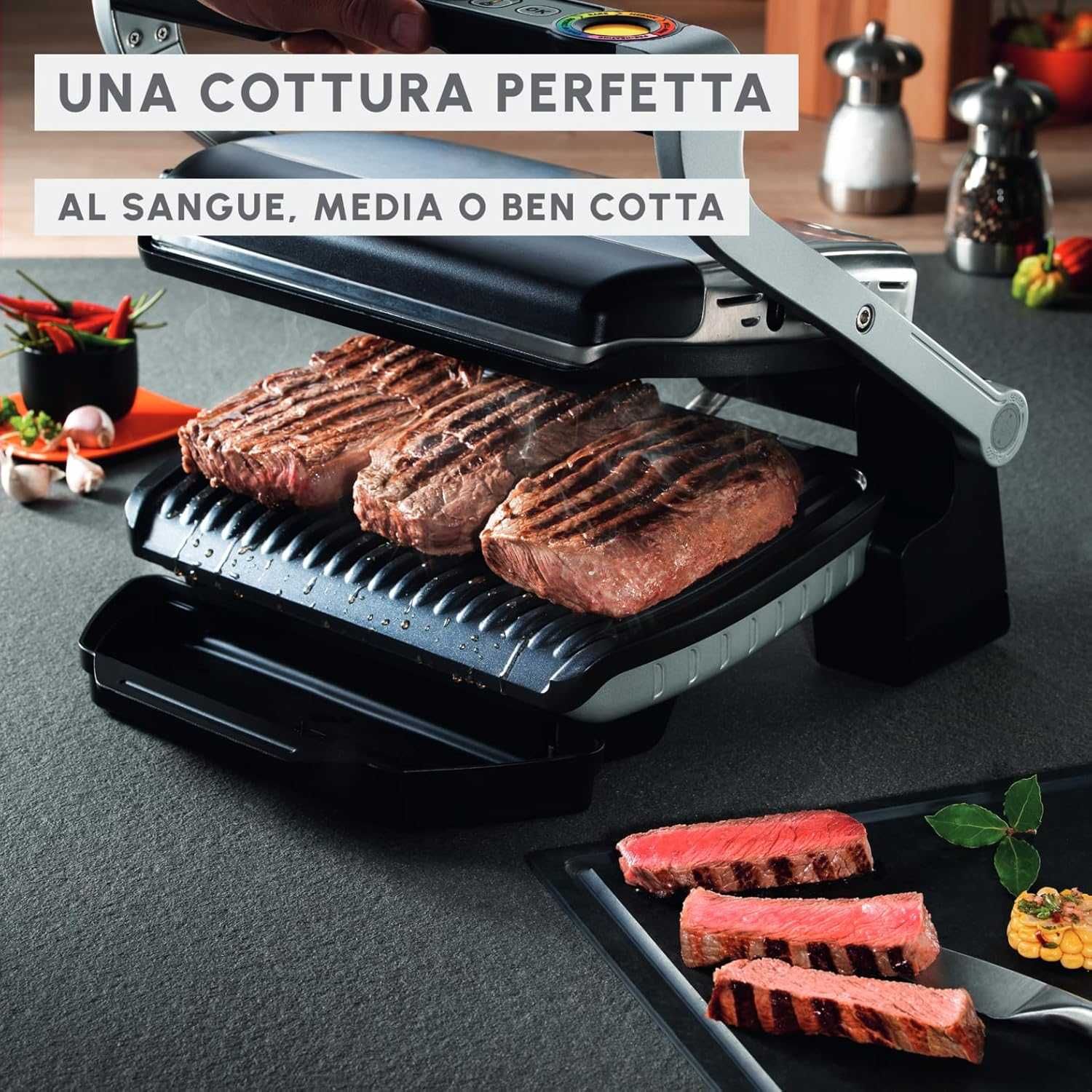 Грил скара Moulinex Optigrill+ GI712D 2000W Шест автоматични програми