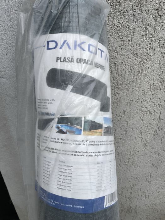 Plasa protectie opaca, Dakota, verde, 4 x 20 m