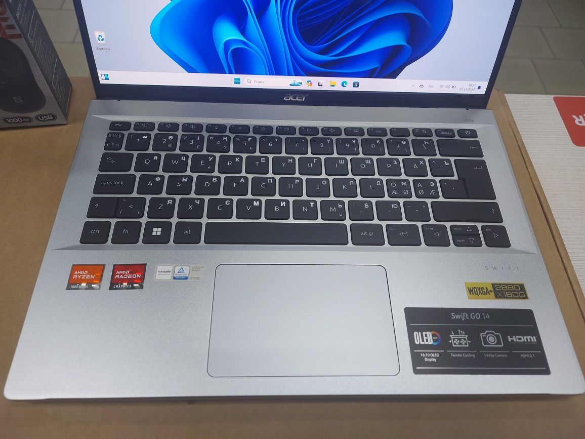 Новые Acer Swift (OLED, Ryzen 5 7640u, 16 Gb DDR5)