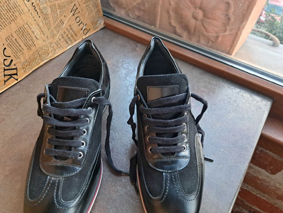 мъжки обувки,черни кожени италиански Massimo Zardi-ном.42