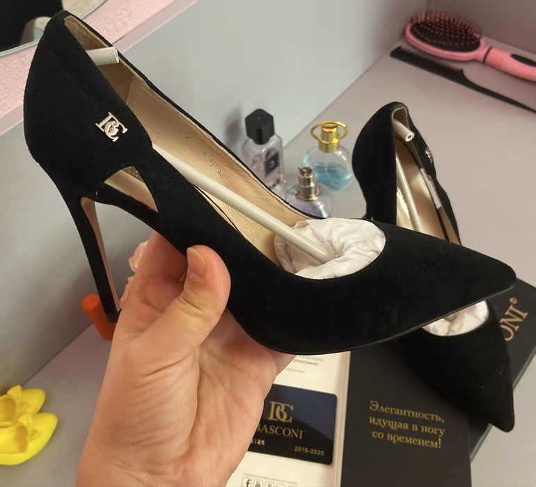 Черные замшевые туфли Basconi 36 размер
