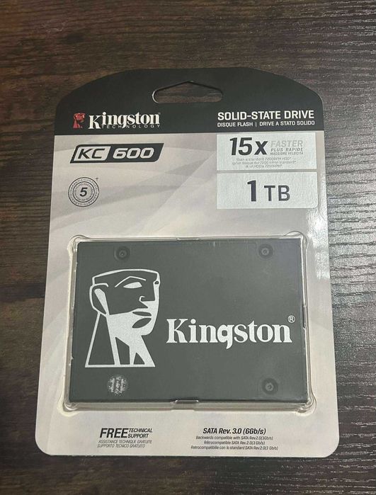 Чисто Нов Kingston KC600 1TB 2.5-инчов SATA III вътрешен 1024GB