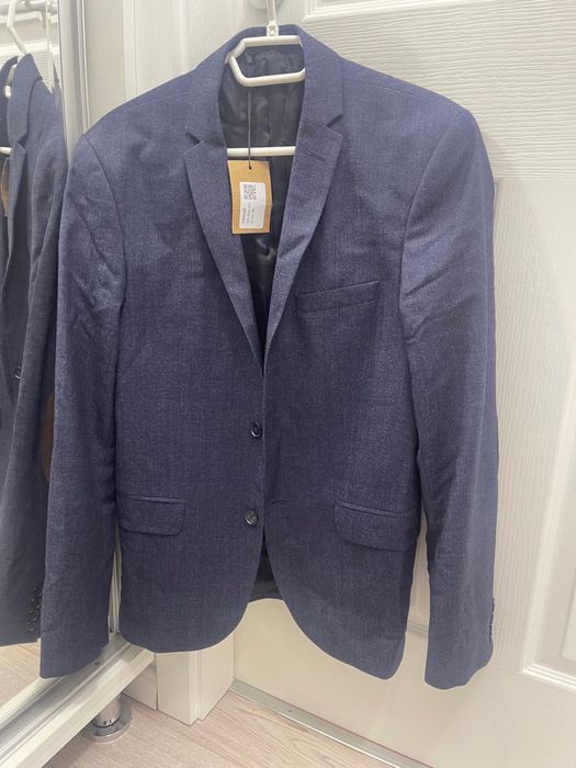 Sacou H&M nou , lanâ merinos , Slim Fit