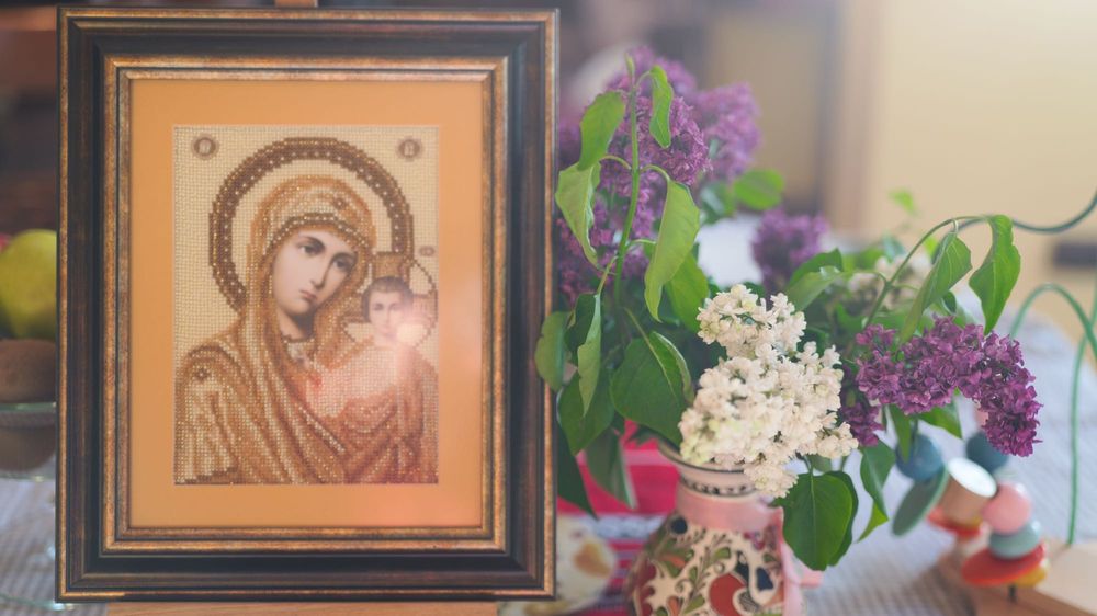 Goblen | 15/21 cm | Fecioara și pruncul