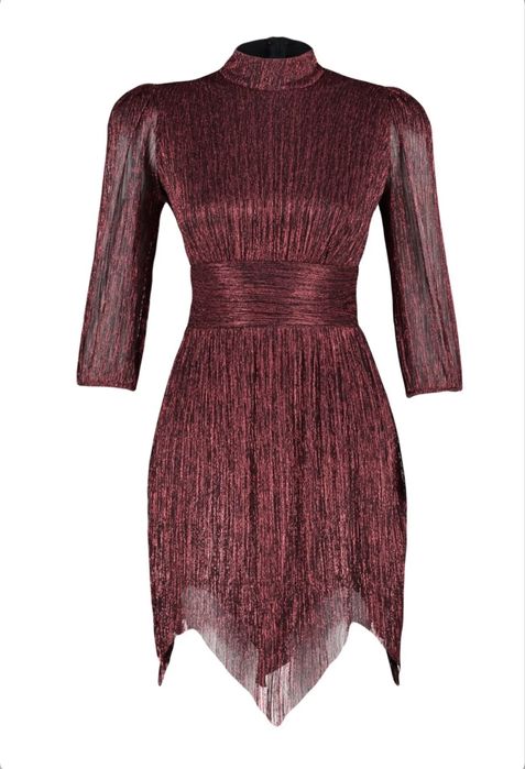 Rochie eleganta midi, in colturi