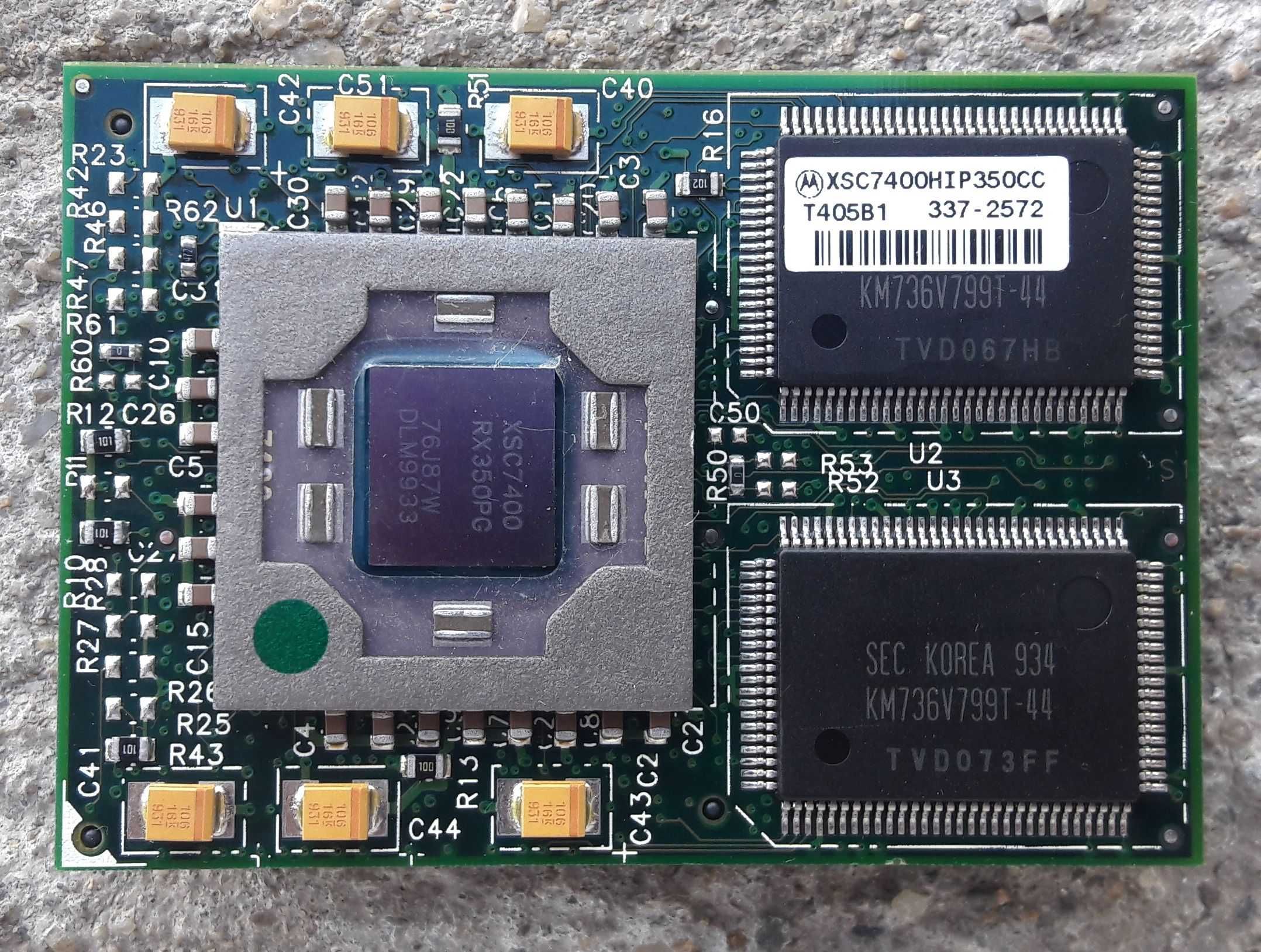 Procesor de colectie MOTOROLA PowerPC XSC7400RX350PG 76J87W Prototip