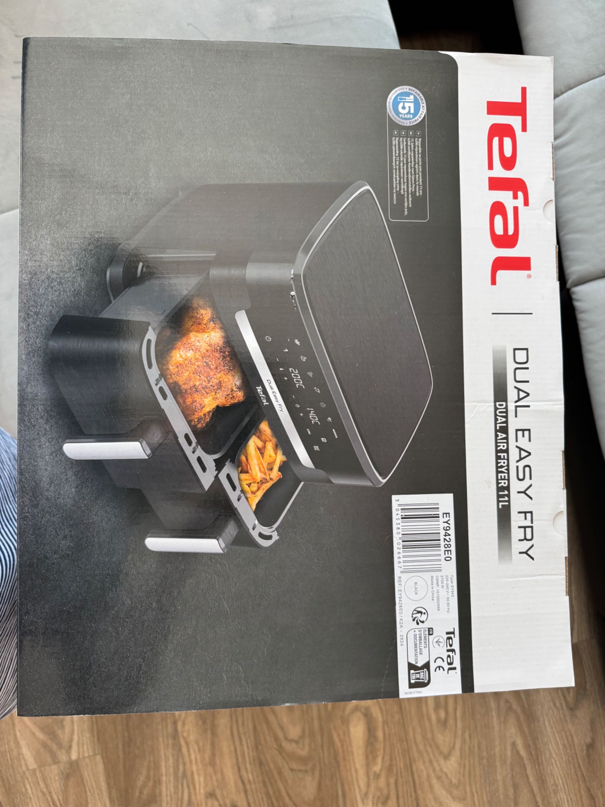Tefal Dual Easy Fry уред за готвене на горещ въздух