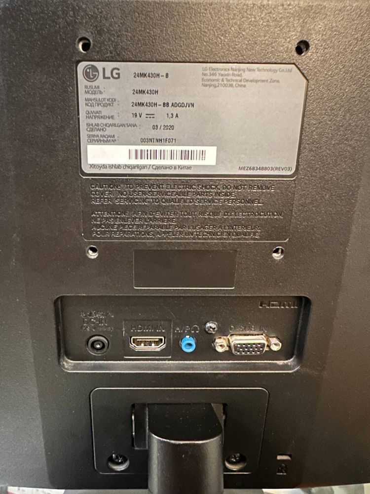 LG 24MK430H  2ta   Holati zor