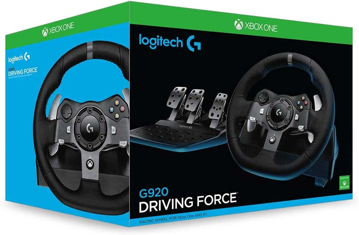 Logitech G920 Кожен Волан с Педали за Xbox One Series S/X PC MAC