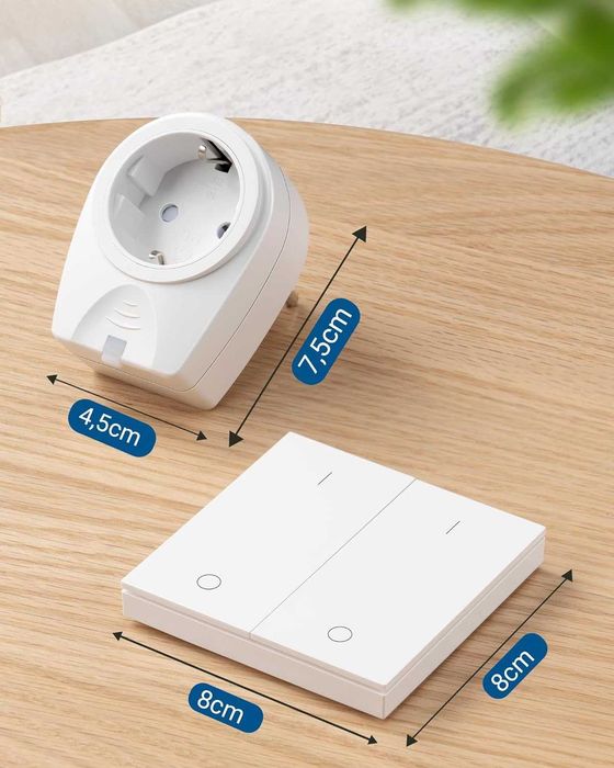 НОВИ! 2 бр Безжичен контакт с дистанционно 16A / 3500W, 30 м обхват