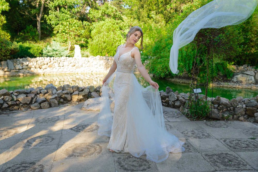 Rochie de mireasa cu trena detasabila