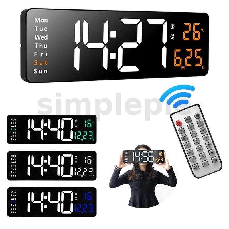 Стильные Настенные электронные Часы с пультом. Devor soat elektron.