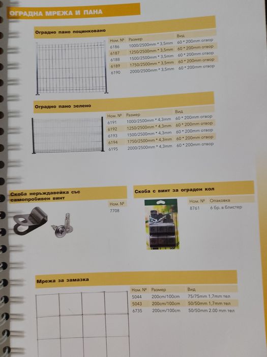 Оградна мрежа   от най твърдата тел поцинкована