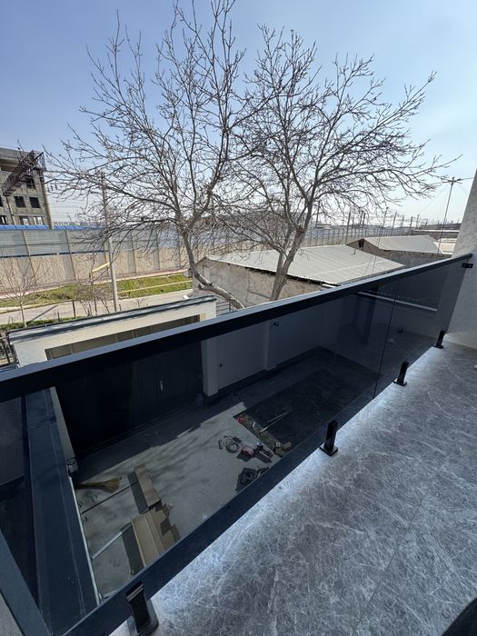 Перила стеклянные perila oynali лофт хай тек