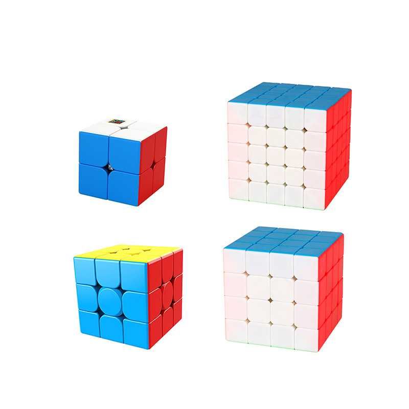 Set Cuburi Rubik MoYu 2x2+3x3+4x4+5x5 Stickerless Noi!