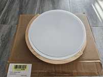 Vikaey plafonieră LED, 24W lampă de plafon albă 30cm, lampă cu lemn