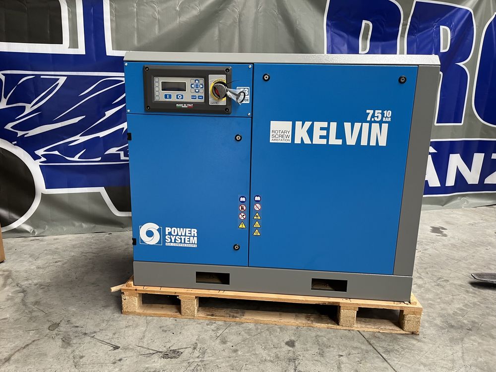 Compresor NOU Cu surub - Power System Kelvin 7.5Kw - 10 Bar