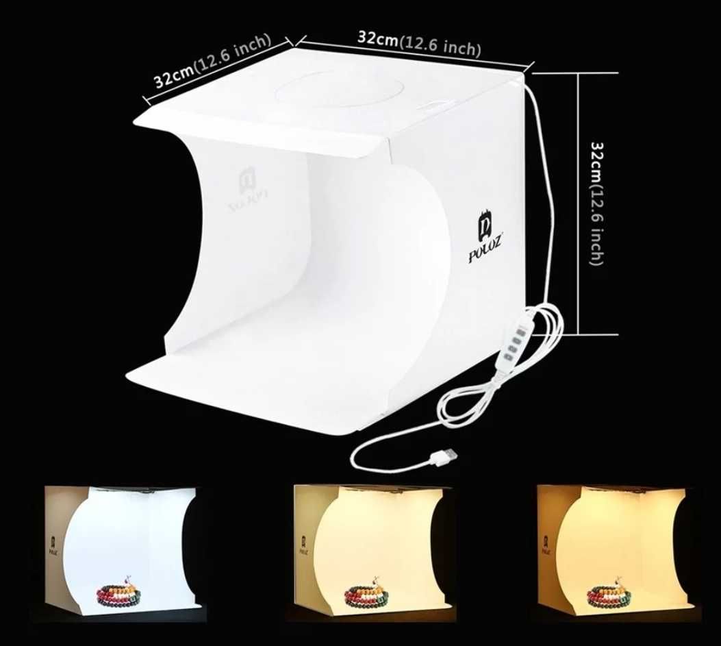 Кутия за снимки led осветление продуктова фотография softbox photo box