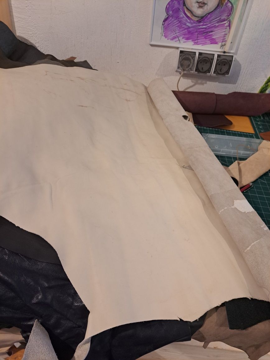 5kg de piele, piele naturala, 0.5-1.2mm grosime
