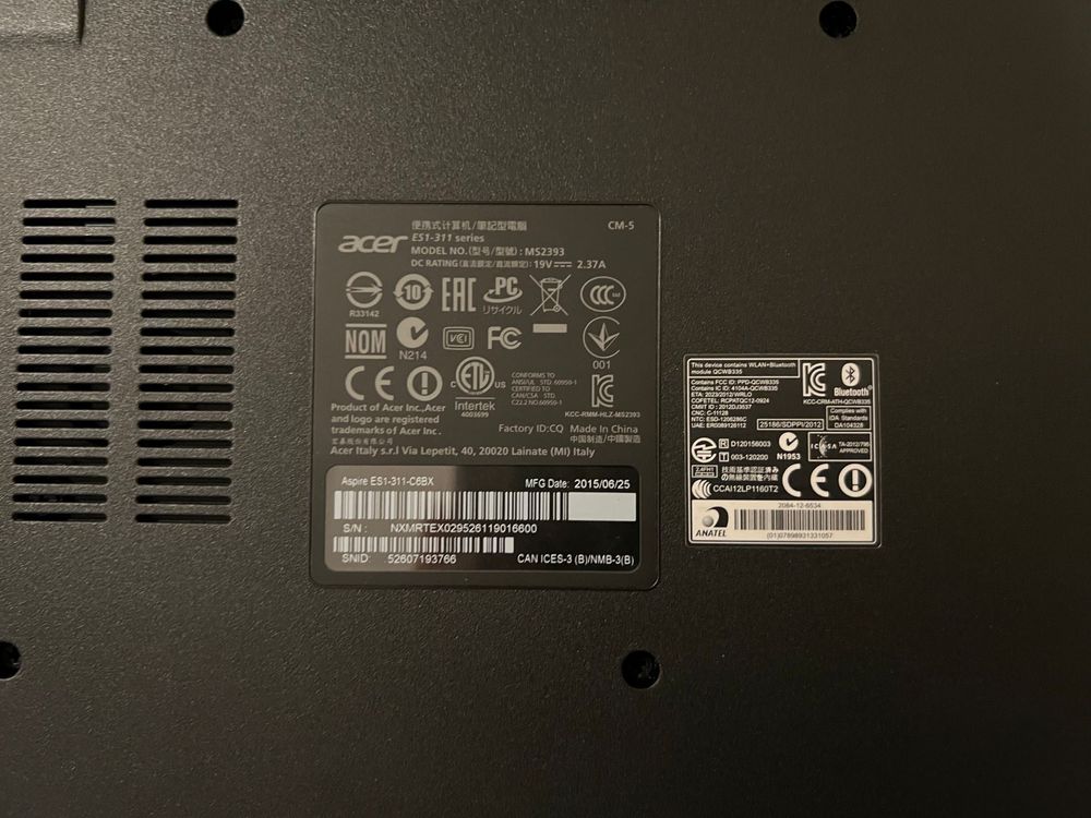Acer Aspire ES1-C6BX Intel QuadCore 13.3” 4GB 500GB HD Graphics