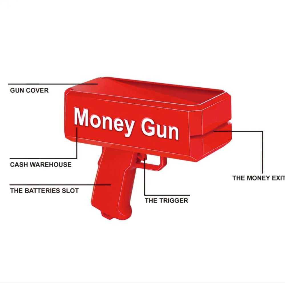 Jucarie Money Gun, efect spectaculos “ploaie de bani”, NOU