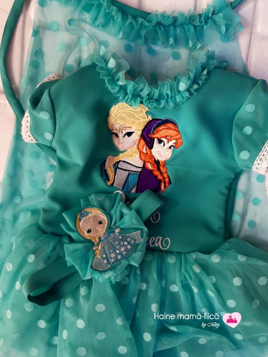 Rochie personalizata  elsa anna frozen