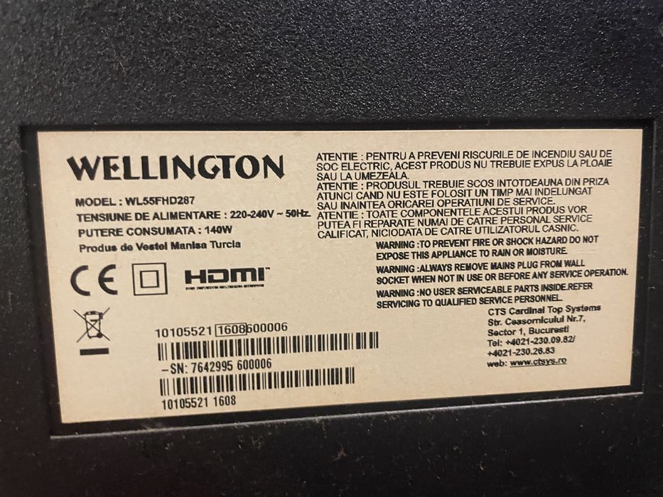 televizor wellington 144 cm
